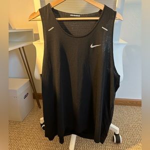 Black Nike dri fit miler running tank